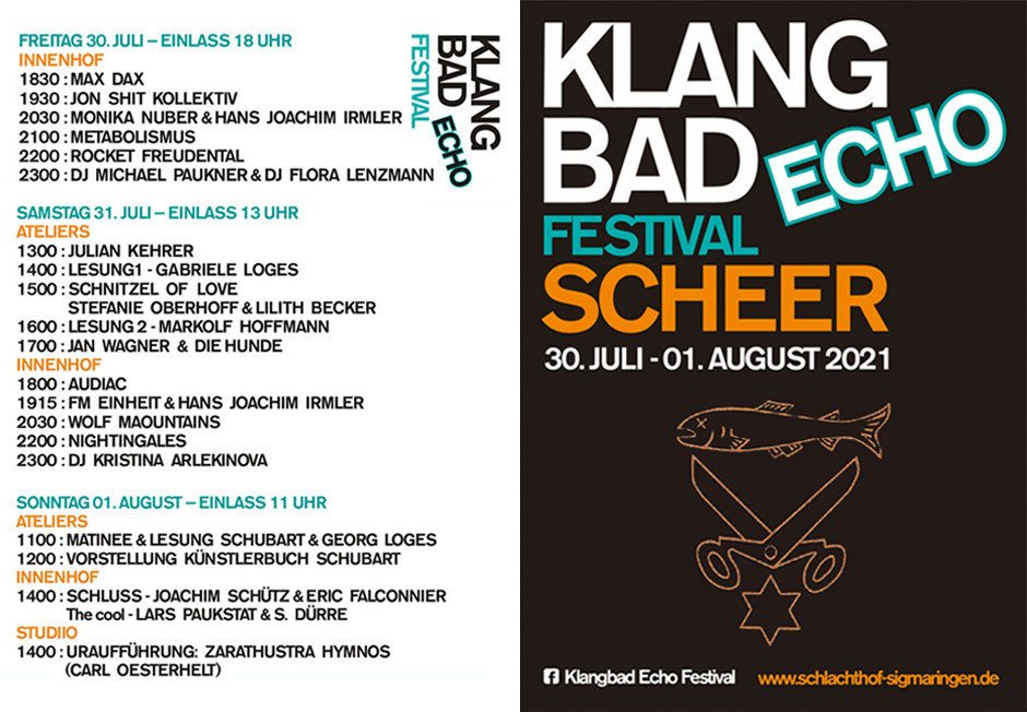 Programmflyer Klangbad Scheer 2021